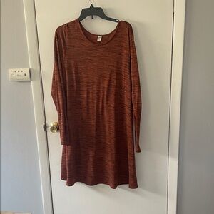 Old Navy Rust Long Sleeve Dress